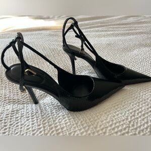 Zara faux croc pump with removable around the ankle strap size 40 New